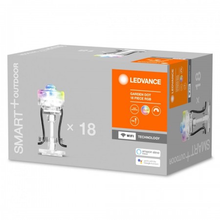 Ghirlanda LED RGB pentru exterior cu spike Ledvance SMART+ Wifi Garden 18 DOT, 4W, 680 lm, 5+8.5m lungime, IP65, policarbonat