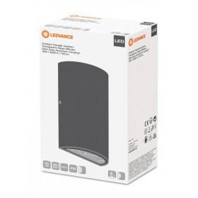 Aplica LED pentru exterior Ledvance Facade UpDown, 12W, 700 lm, lumina calda (3000K), IP54/IK06, 160x90x55mm, aluminiu, Gri