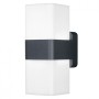 Aplica LED RGB pentru exterior Ledvance SMART+ Wifi Cube UpDown, 14W, 950 lm, lumina alba si color (3000K), IP44/IK03, 205x110x8