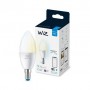 Bec LED inteligent WiZ Connected Whites C37, Wi-Fi, E14, 4.9W (40W), 470 lm, lumina alba (2700-6500K), compatibil Google Assista