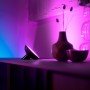 Lampa LED RGB Philips New Hue Bloom (gen4), Bluetooth, 7.1W, 500 lm, lumina alba si color (2000-6500K), IP20, 12.6cm, Negru