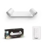 Aplica LED pentru oglinda din baie Philips Hue Adore, Bluetooth, 2xGU10, 2x5W, 700 lm, lumina alba (2200-6500K), IP44, 36.6x12cm