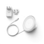 Lampa LED RGB Philips New Hue Bloom (gen4), Bluetooth, 7.1W, 500 lm, lumina alba si color (2000-6500K), IP20, 12.6cm, Alb