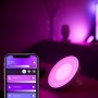 Lampa LED RGB Philips New Hue Bloom (gen4), Bluetooth, 7.1W, 500 lm, lumina alba si color (2000-6500K), IP20, 12.6cm, Alb
