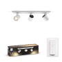 Spot LED Triplu Philips Hue Runner, Bluetooth, 3xGU10, 3x5W, 1050 lm, lumina alba (2200-6500K), IP20, 48cm, Metal, Alb, Intrerup