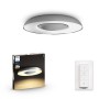 Plafoniera LED Philips Hue Still, Bluetooth, 27W (204W), 2400 lm, lumina alba (2200-6500K), IP20, Metal/Plastic, 39.1cm, Arginti