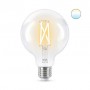 Bec LED inteligent WiZ Connected Filament Clear G95,Wi-Fi, E27, 6.7W (60W), 806 lm, lumina alba (2700-6500K), compatibilGoogle A
