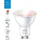 Bec LED RGB inteligent WiZ Connected Colors, Wi-Fi, GU10, 4.9W (50W), 345 lm, lumina alba si color (2200-6500K), compatibil Goog