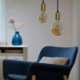 Bec LED inteligent vintage (decorativ) WiZ Connected Filament Gold G125 ,Wi-Fi, E27, 6.7W (50W), 640 lm, lumina alba (2000-5000K