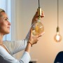 Bec LED inteligent vintage (decorativ) WiZ Connected Filament Gold G125 ,Wi-Fi, E27, 6.7W (50W), 640 lm, lumina alba (2000-5000K