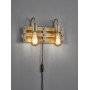 Aplica Trio KHAN 205570267, excl. 2x E27, max. 28W, 230V, IP20, montare pe perete, nu include becul, dimensiuni 35x20cm, culoare