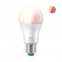 Bec LED RGB inteligent WiZ Connected Colors A60, Wi-Fi, E27, 8W (60W), 806 lm, lumina alba si color (2200-6500K), compatibil Goo