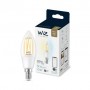 Bec LED inteligent vintage (decorativ) WiZ Connected Filament Clear C35 ,Wi-Fi, E14, 4.9W (40W), 470 lm, lumina alba (2700-6500K