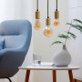 Bec LED inteligent vintage (decorativ) WiZ Connected Filament Gold ST64 ,Wi-Fi, E27, 6.7W (50W), 640 lm, lumina alba (2000-5000K