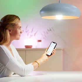 Bec LED RGB inteligent WiZ Connected Colors A67, Wi-Fi, E27, 13W (100W), 1521 lm, lumina alba si color (2700-6500K), compatibil 