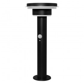 Stalp LED solar pentru exterior cu senzor de lumina si miscare Ledvance Endura Style Solar Post Sensor Double Circle, 6W, 3.2 V,