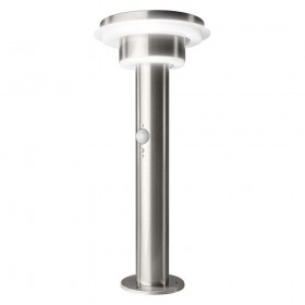 Stalp LED solar pentru exterior cu senzor de lumina si miscare Ledvance Endura Style Solar Post Sensor Double Circle, 6W, 3.2 V,