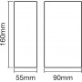 Aplica LED pentru exterior Ledvance Endura Style UpDown, 12W, 700 lm, lumina calda (3000K), IP44, 160x90x55mm, aluminiu, Gri inc