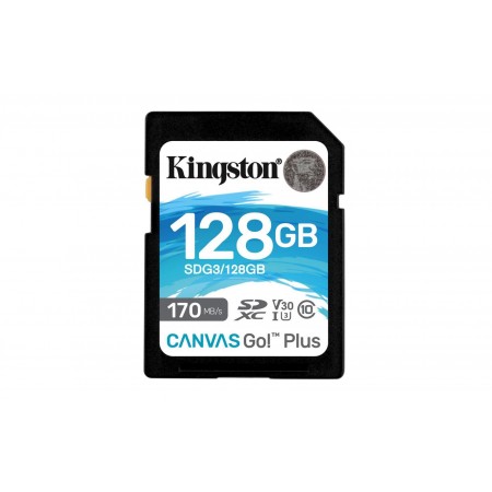 Card de Memorie SDXC Kingston Canvas GO Plus, 128GB, Class 10