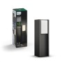 Stalp LED pentru exterior Philips Hue Turaco, 9W (60W), 806 lm, lumina calda (2700K), dimabila, IP44, 402x121mm, Antracit