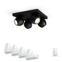 Spot LED Cvadruplu Philips Hue Buckram, Bluetooth, 4xGU10, 4x5W, 1400 lm, lumina alba (2200-6500K), IP20, 24x24x10.3cm, Metal, N