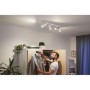 Spot LED Cvadruplu Philips Hue Buratto, Bluetooth, 4xGU10, 4x5W, 1400 lm, lumina alba (2200-6500K), IP20, 62.8x62.8x13.1cm, Meta