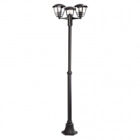Stalp tip felinar pentru iluminat exterior Philips Creek, 3xE27, 3x60W, IP44, 1840x480mm, Negru