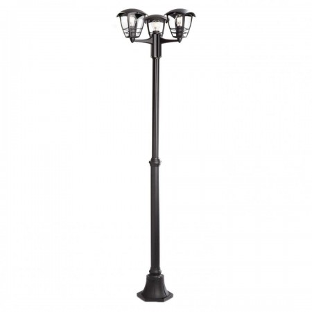Stalp tip felinar pentru iluminat exterior Philips Creek, 3xE27, 3x60W, IP44, 1840x480mm, Negru