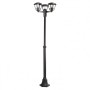 Stalp tip felinar pentru iluminat exterior Philips Creek, 3xE27, 3x60W, IP44, 1840x480mm, Negru