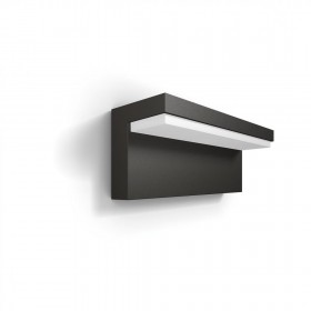 Aplica LED pentru exterior Philips Bustan, 2x4.5W (70W), 1000 lm, lumina calda (2700K), dimabila, IP44, 78x220x92mm, Antracit