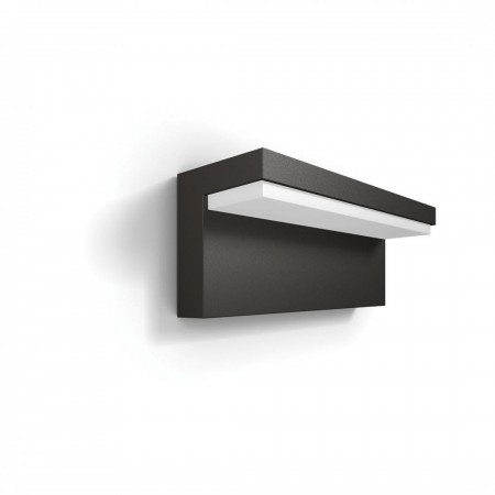 Aplica LED pentru exterior Philips Bustan, 2x4.5W (70W), 1000 lm, lumina calda (2700K), dimabila, IP44, 78x220x92mm, Antracit
