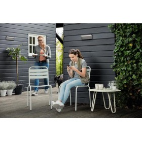 Aplica LED pentru exterior Philips Bustan, 2x4.5W (70W), 1000 lm, lumina neutra (4000K), dimabila, IP44, 78x220x92mm, Antracit