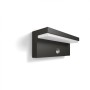 Aplica LED pentru exterior cu senzor de miscare Philips Bustan, 2x4.5W (70W), 1000 lm, lumina calda (2700K), dimabila, IP44, 78x