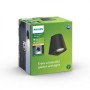 Aplica LED pentru exterior Philips Hue Virga, 3W (30W), 400 lm, lumina calda (2700K), IP44, 103x92x122mm, Negru