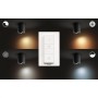 Spot LED Philips Hue Pillar, Bluetooth, GU10, 5W (50W), 350 lm, luminaalba (2200-6500K), IP20, 10.3cm, Metal, Negru, Intrerupato