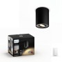 Spot LED Philips Hue Pillar, Bluetooth, GU10, 5W (50W), 350 lm, luminaalba (2200-6500K), IP20, 10.3cm, Metal, Negru, Intrerupato