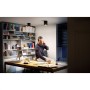 Spot LED Philips Hue Pillar, Bluetooth, GU10, 5W (50W), 350 lm, luminaalba (2200-6500K), IP20, 10.3cm, Metal, Negru, Intrerupato