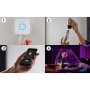 Pachet 3 Becuri LED RGB inteligente Philips Hue A60, Bluetooth, E27, 9W (60W), 806 lm, lumina alba (2000-6500K) + Consola Hue Br