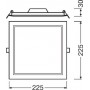 Spot LED incastrat patrat Ledvance DOWNLIGHT SLIM ALU, 18W, 1530 lm, lumina neutra (4000K), IP20, 225x30mm, aluminiu, Alb