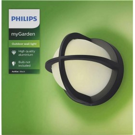 Aplica pentru exterior Philips Astilbe, 1xE27, max 42W, IP44, 178x175mm, Negru
