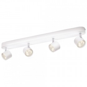 Bara cu 4 spoturi LED Philips myLiving Star, 3W (35W), 230V, lumina alba calda 2700K, 670 lumeni, durata de viata 15000 ore, IP2