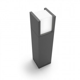 Stalp LED pentru iluminat exterior Philips Arbour, 6W (47W), 600 lm, lumina calda (2700K), IP44, 400x100mm, Antracit