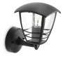 Aplica tip felinar pentru exterior Philips Creek UP, 1xE27, max 60W, IP44, 200x175x235mm, Negru