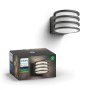 Aplica LED pentru exterior Philips Hue Lucca, 9.5W (60W), 806 lm, lumina calda (2700K), IP44, 170x215x115mm, Antracit
