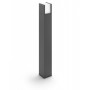 Stalp LED pentru iluminat exterior Philips Arbour, 6W (47W), 600 lm, lumina calda (2700K), IP44, 770x100mm, Antracit