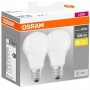 2 Becuri LED Osram Base Classic A, E27, 8.5W (60W), 806 lm, lumina calda (2700K)