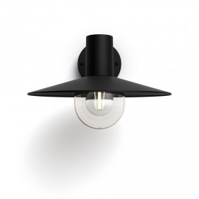 Aplica tip felinar pentru exterior Philips Skua, 1xE27, max 42W, IP44, 300x344x218mm, Negru