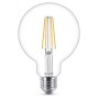 Bec LED Philips Classic G93, EyeComfort, E27, 7W (60W), 806 lm, lumina calda (2700K), cu filament, 14x9.5cm