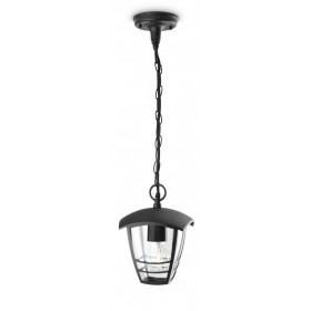 Pendul tip felinar pentru iluminat exterior Philips Creek, 1xE27, max 60W, IP44, 820x175mm, Negru