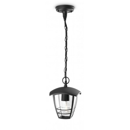 Pendul tip felinar pentru iluminat exterior Philips Creek, 1xE27, max 60W, IP44, 820x175mm, Negru